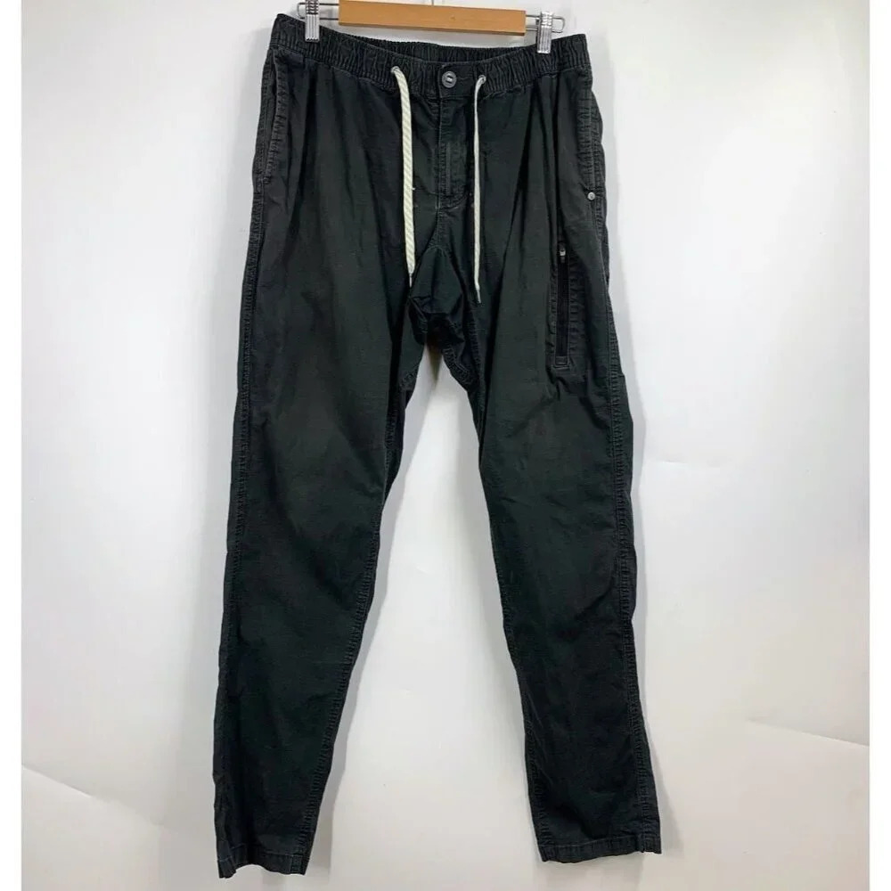 Vuori Men's Ripstop Pant DuraTerra Elastic Waist Front Tie Pants Size XL